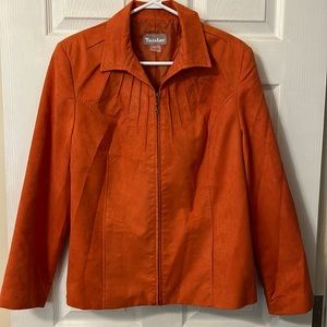 Stunning burnt orange faux suede jacket